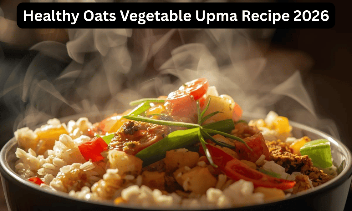 Healthy Oats Vegetable Upma Recipe