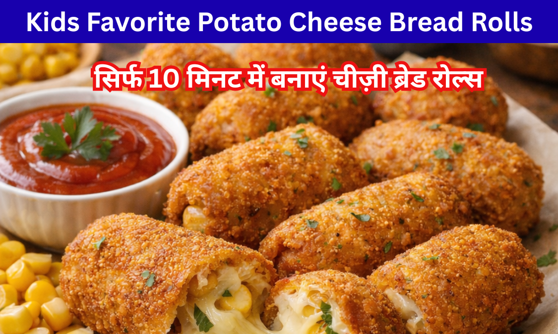 सिर्फ 10 मिनट में बनाएं चीज़ी ब्रेड रोल्स