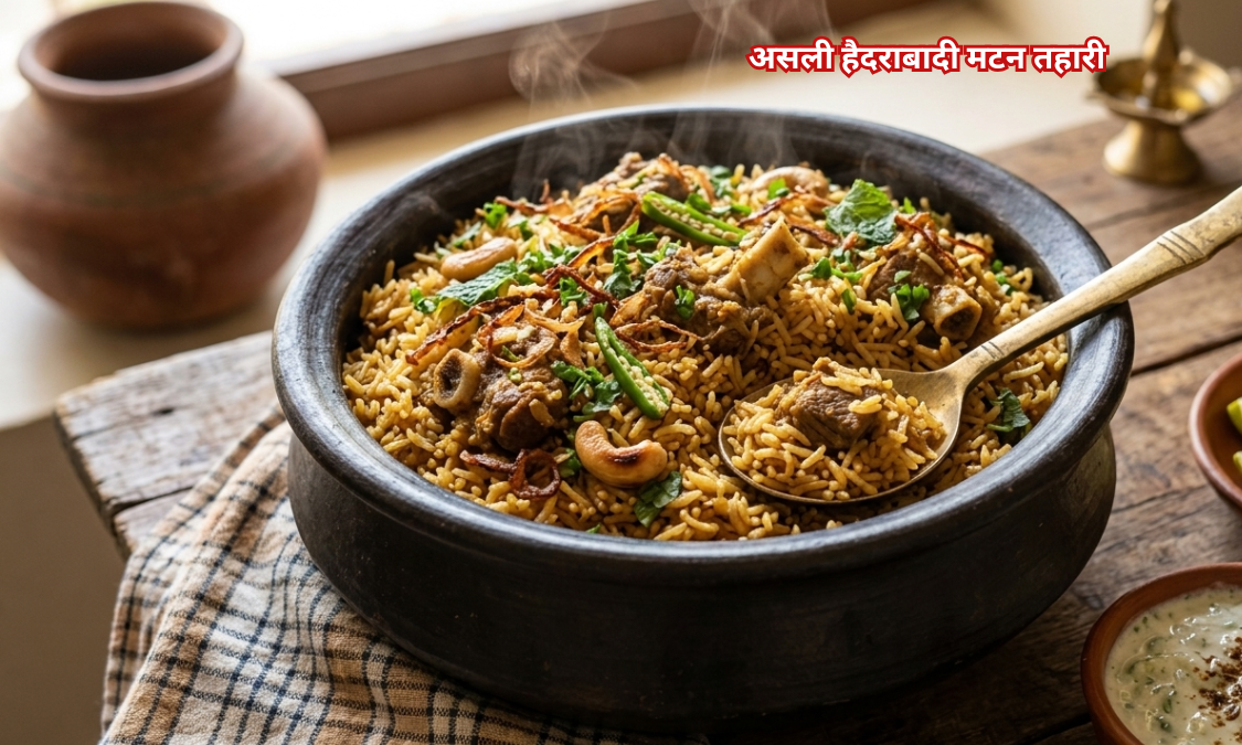 Hyderabadi Mutton Tahari Recipe