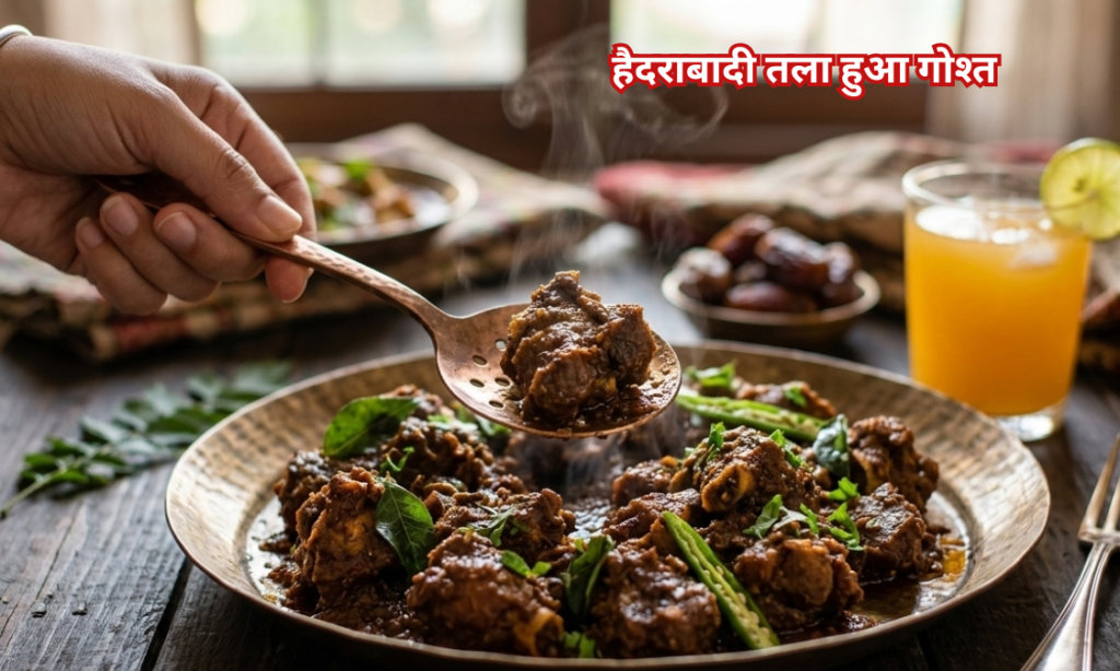 Hyderabadi Tala Hua Gosht Recipe
