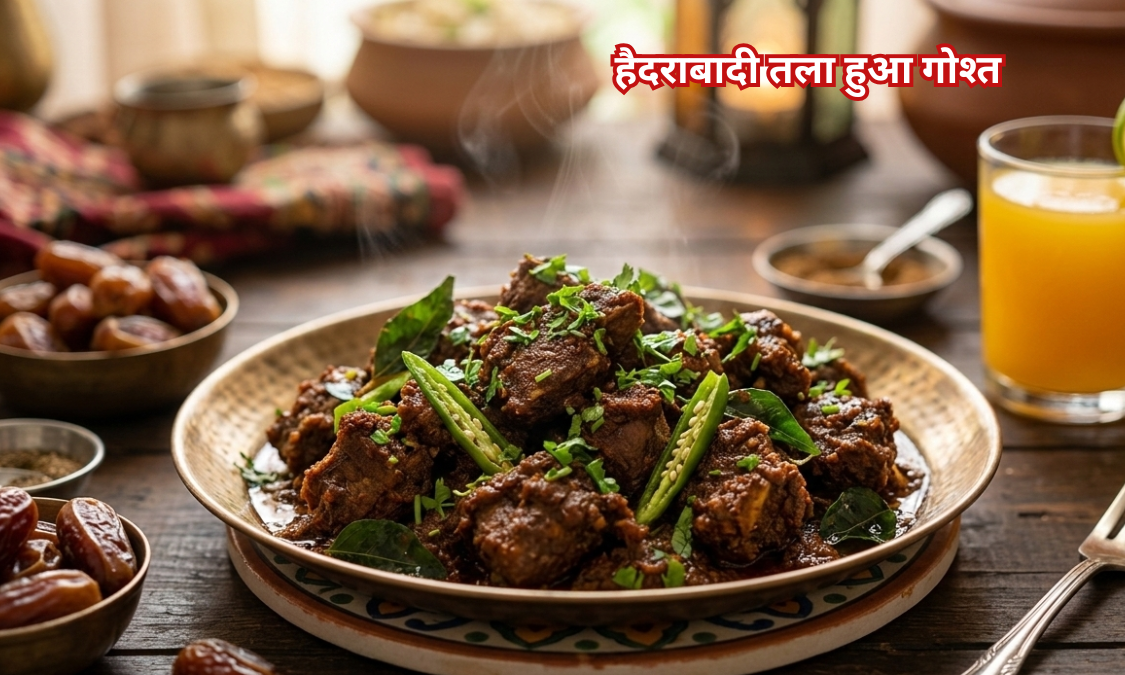 Hyderabadi Tala Hua Gosht Recipe